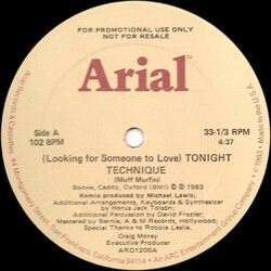 Technique (7) (Looking For Someone To Love) Tonight USED VINYL 12INCH PROMO 33 S RPM