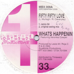What's Happenin' / Veronika Cowper Fifty Fifty Love USED VINYL 12INCH 33 S RPM