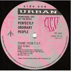 Perfectly Ordinary People Theme From P.O.P. USED VINYL 12INCH PROMO 45 RPM