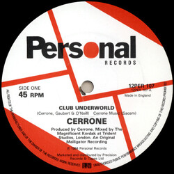Cerrone Club Underworld USED VINYL 12INCH 45 RPM