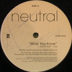 Neutral (3) What You Know USED VINYL 12INCH PROMO STEREO