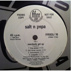 Salt 'N' Pepa Everybody Get Up / Twist And Shout USED VINYL 12INCH 45 RPM PROMO