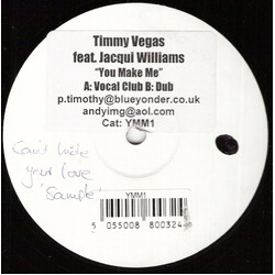 Timmy Vegas / Jacqui Williams You Make Me USED VINYL 12INCH WHITE LABEL