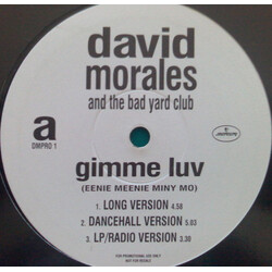 David Morales & The Bad Yard Club Gimme Luv (Eenie Meenie Miny Mo) USED VINYL 12INCH PROMO