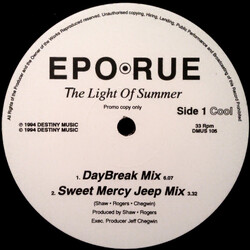 Epo Rue The Light Of Summer USED VINYL 12INCH 33 S RPM