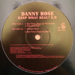 Danny Rose Keep What Real? E.P. USED VINYL 12INCH 33 S RPM EP