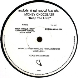 Money Chocolate Keep The Love USED VINYL 12INCH TEST PRESSING