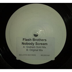 Flash Brothers Nobody Scream USED VINYL 12INCH WHITE LABEL