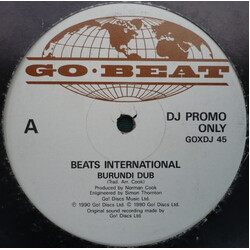 Beats International Burundi Dub USED VINYL 12INCH 45 RPM PROMO