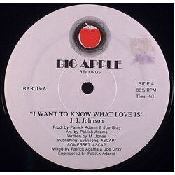 J.J. Johnson (7) I Want To Know What Love Is USED VINYL 12INCH