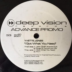 Yvette Jones I Got What You Need USED VINYL 12INCH PROMO