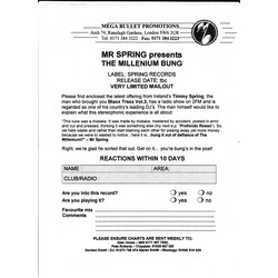 Mr. Spring The Millenium Bug USED VINYL 12INCH WHITE LABEL
