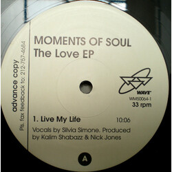 Moments Of Soul The Love EP USED VINYL 12INCH 33 S RPM PROMO