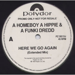 A Homeboy, A Hippie & A Funki Dredd Here We Go Again USED VINYL 12INCH 45 RPM PROMO