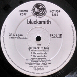 Blacksmith Get Back To Love USED VINYL 12INCH PROMO
