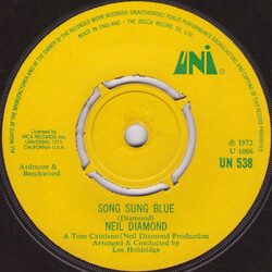 Neil Diamond Song Sung Blue USED VINYL 7INCH 45 RPM SINGLE