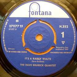 The Dave Brubeck Quartet It's A Raggy Waltz USED VINYL 7INCH 45 RPM
