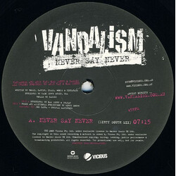 Vandalism (2) Never Say Never USED VINYL 12INCH 45 RPM PROMO