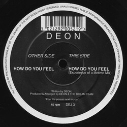 D E O N How Do You Feel USED VINYL 12INCH 45 RPM