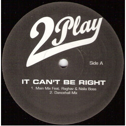 Wesley 2 Play It Can't Be Right USED VINYL 12INCH