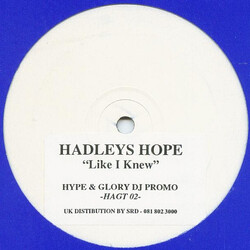 Hadleys Hope Like I Knew USED VINYL 12INCH PROMO WHITE LABEL 45 RPM