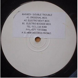 Mankey Double Trouble USED VINYL 12INCH 33 S RPM PROMO WHITE LABEL