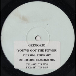 Gregorio You've Got The Power USED VINYL 12INCH PROMO WHITE LABEL