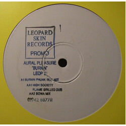 Aural Pleasure Burnin USED VINYL 12INCH WHITE LABEL PROMO