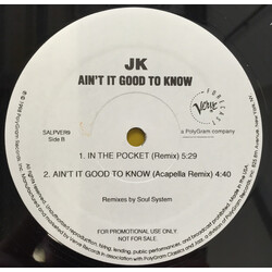 JK (6) Ain't It Good To Know USED VINYL 12INCH PROMO