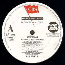 Cherrelle Affair USED VINYL 12INCH PROMO LIMITED EDITION