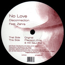 No Love / Zhara Honey Disconnection USED VINYL 12INCH