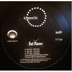 Bad Manner What, Who! USED VINYL 12INCH 33 S RPM