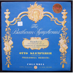 Ludwig van Beethoven / Otto Klemperer / Philharmonia Orchestra Symphony No 2. Coriolan And Prometheus Overtures. Vinyl LP USED