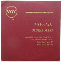 Antonio Vivaldi / Orchestra of the Teatro Nuovo, Milan / Arrigo Pedrollo Gloria Mass Vinyl LP USED