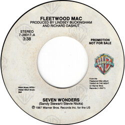 Fleetwood Mac Seven Wonders USED VINYL 7INCH 45 RPM SINGLE PROMO STYRENE STEREO