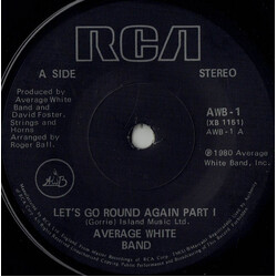 Average White Band Let's Go Round Again USED VINYL 7INCH 45 RPM SINGLE STEREO