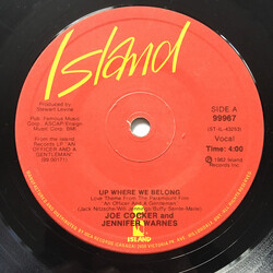 Joe Cocker / Jennifer Warnes Up Where We Belong USED VINYL 7INCH SINGLE