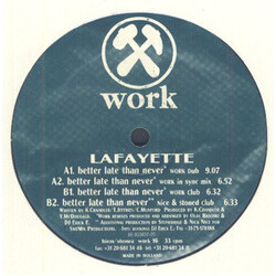 Lafayette Better Late Than Never USED VINYL 12INCH 33 S RPM