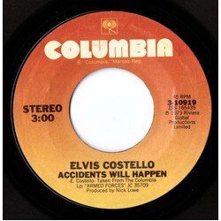 Elvis Costello Accidents Will Happen Vinyl 7" USED
