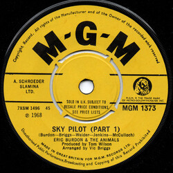 Eric Burdon & The Animals Sky Pilot USED VINYL 7INCH 45 RPM SINGLE
