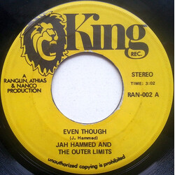 Jah Hammed / Outer Limits (4) Even Though USED VINYL 7INCH 45 RPM