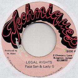 Papa San / Lady G Legal Rights USED VINYL 7INCH 45 RPM