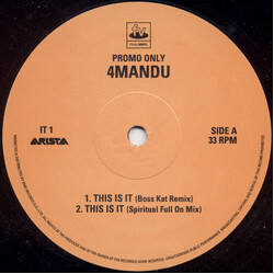 4Mandu This Is It USED VINYL 12INCH PROMO 33 S RPM