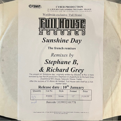Glaubitz & Roc Sunshine Day : The French Remixes USED VINYL 12INCH WHITE LABEL PROMO