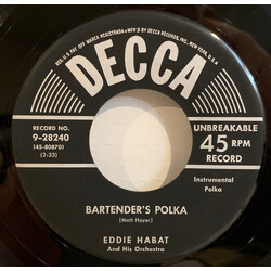 Eddie Habat And His Orchestra Bartender's Polka / Blue Dancing Shoes USED VINYL 7INCH 45 RPM
