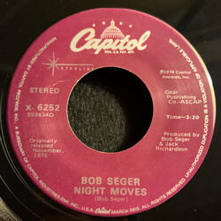 Bob Seger Night Moves / Mainstreet USED VINYL 7INCH REISSUE 45 RPM
