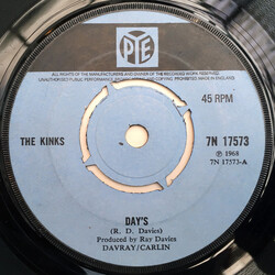 The Kinks Day's Vinyl 7" USED