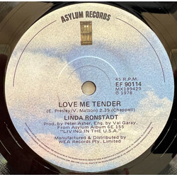Linda Ronstadt Love Me Tender USED VINYL 7INCH 45 RPM SINGLE
