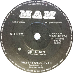 Gilbert O'Sullivan Get Down / A Very Extraordinary Sort Of Girl USED VINYL 7INCH 45 RPM SINGLE
