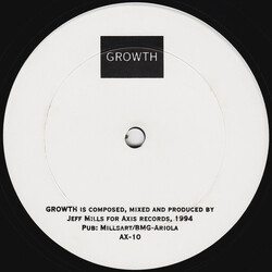 Jeff Mills Growth USED VINYL 12INCH 33 S RPM